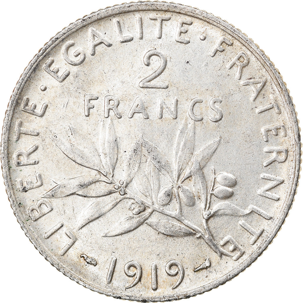 Monnaie, France, Semeuse, 2 Francs, 1919, Paris, TTB, Argent, Gadoury:532