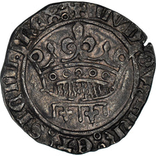 Moeda, França, Provence, Louis II d'Anjou, Sol coronat, 1414, Tarascon