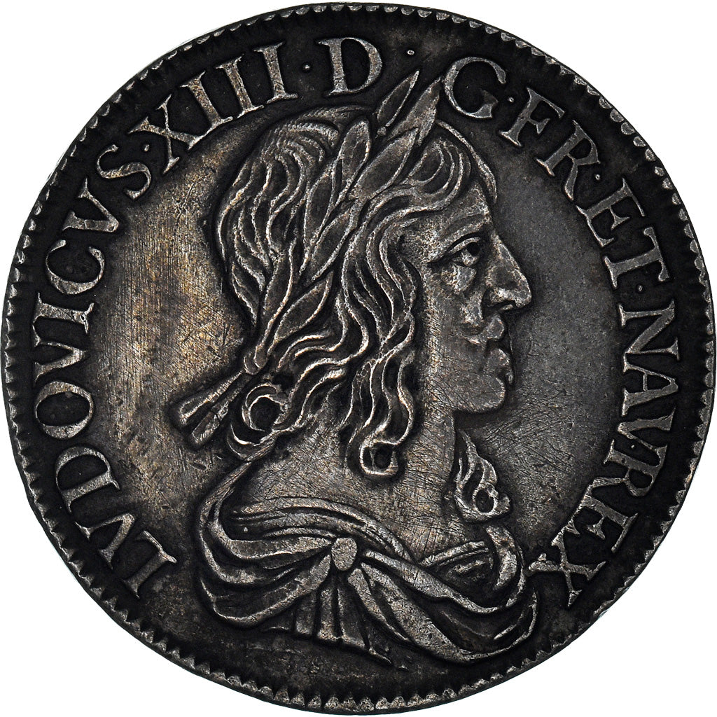 Monnaie, France, Louis XIII, 1/2 Écu, deuxième poinçon de Warin, 1/2 Ecu