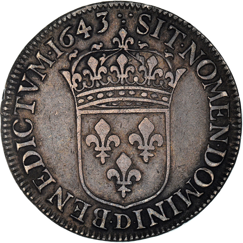 Monnaie, France, Louis XIII, 1/2 Écu, deuxième poinçon de Warin, 1/2 Ecu
