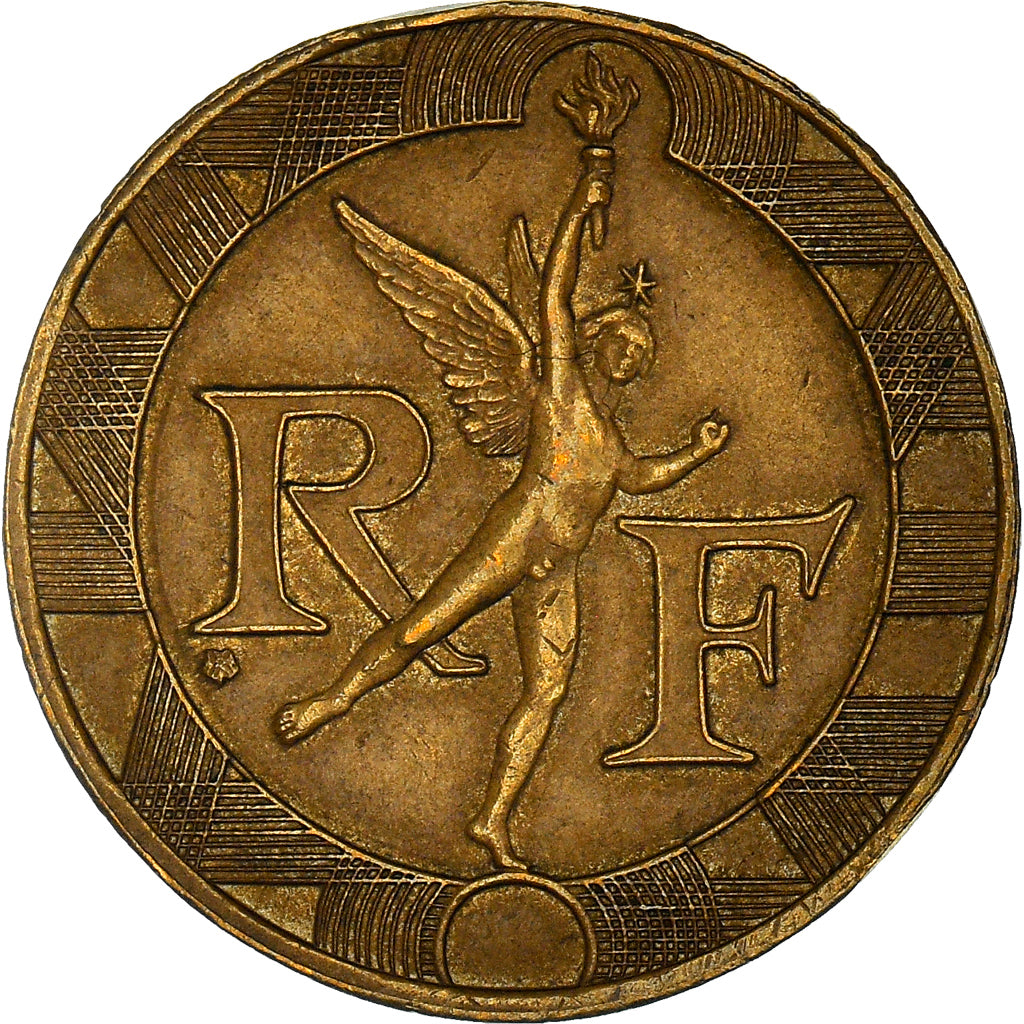 Moneta, Francia, Génie, 10 Francs, 1990, Pessac, Fautée - Mono-métal bronze