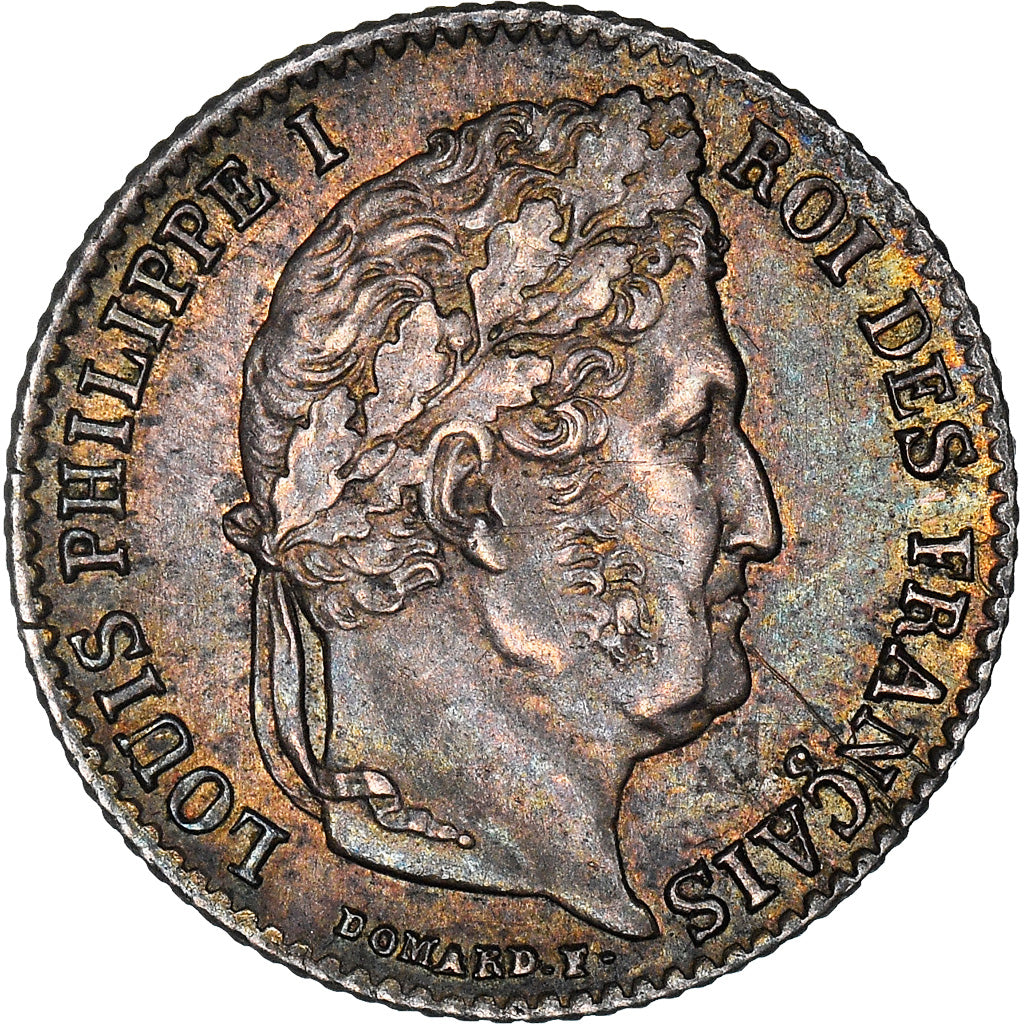 Coin, France, Louis-Philippe, 1/4 Franc, 1835, Paris, AU(55-58), Silver