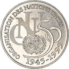 Coin, France, ONU, 5 Francs, 1995, Paris, MS(63), Nickel Clad Copper-Nickel