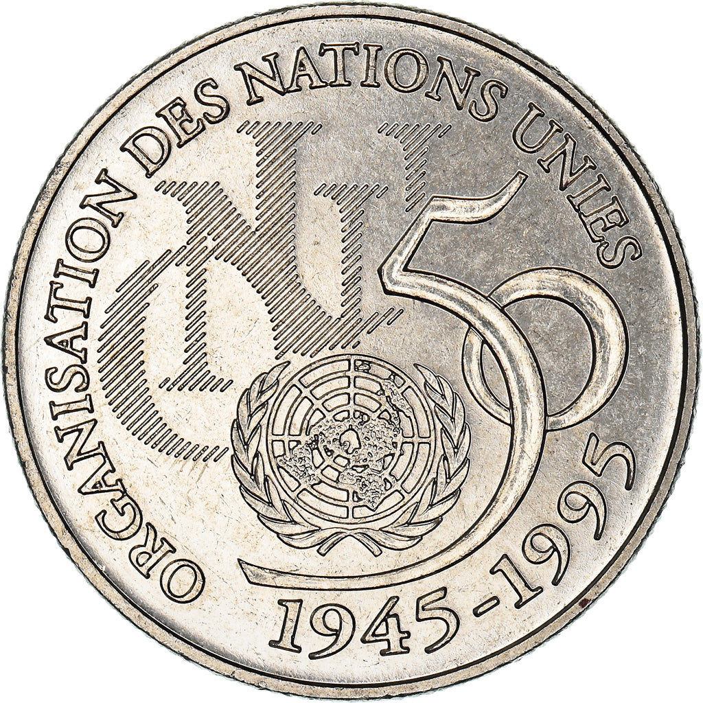 Munten, Frankrijk, ONU, 5 Francs, 1995, Paris, PR+, Nickel Clad Copper-Nickel