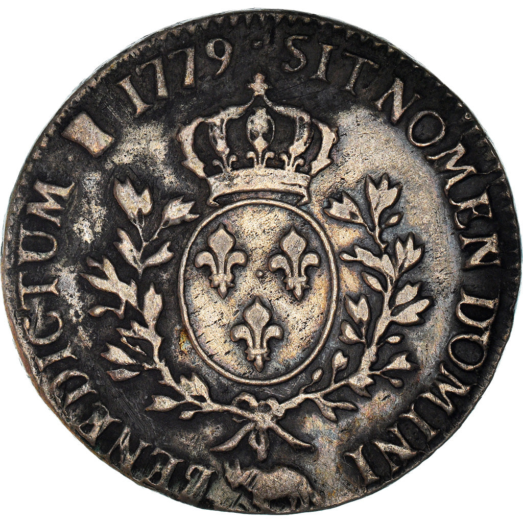 Munten, Frankrijk, Louis XVI, Écu de Béarn aux branches d'olivier, Ecu, 1779