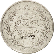 Egypt, Muhammad V, Qirsh, 1910, Misr, EF(40-45), Silver, KM:305
