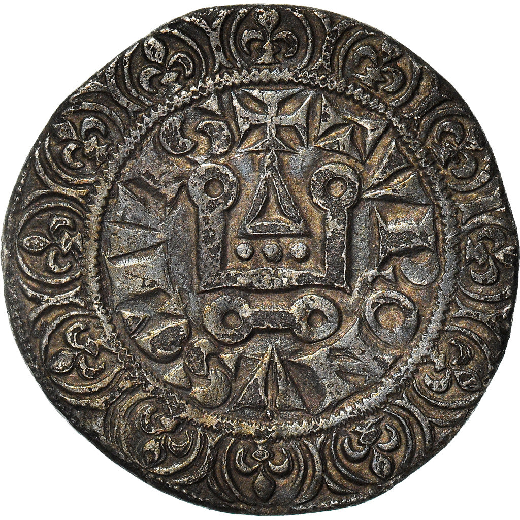 Coin, France, Philip IV, Gros Tournois, AU(50-53), Silver, Duplessy:213