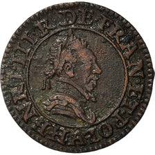Münze, Frankreich, Henri III, Double Tournois, 1588, Paris, SS, Kupfer, CGKL:86