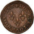 Moneda, Francia, Henri III, Double Tournois, 1586, Poitiers, MBC, Cobre