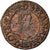 Moeda, França, Louis XIII, Denier Tournois, 1617, Paris, AU(50-53), Cobre