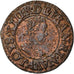 Moeda, França, Louis XIII, Denier Tournois, 1617, Paris, AU(50-53), Cobre