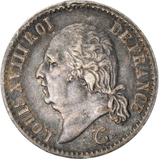 Coin, France, Louis XVIII, Louis XVIII, 1/4 Franc, 1824, Paris, AU(55-58)