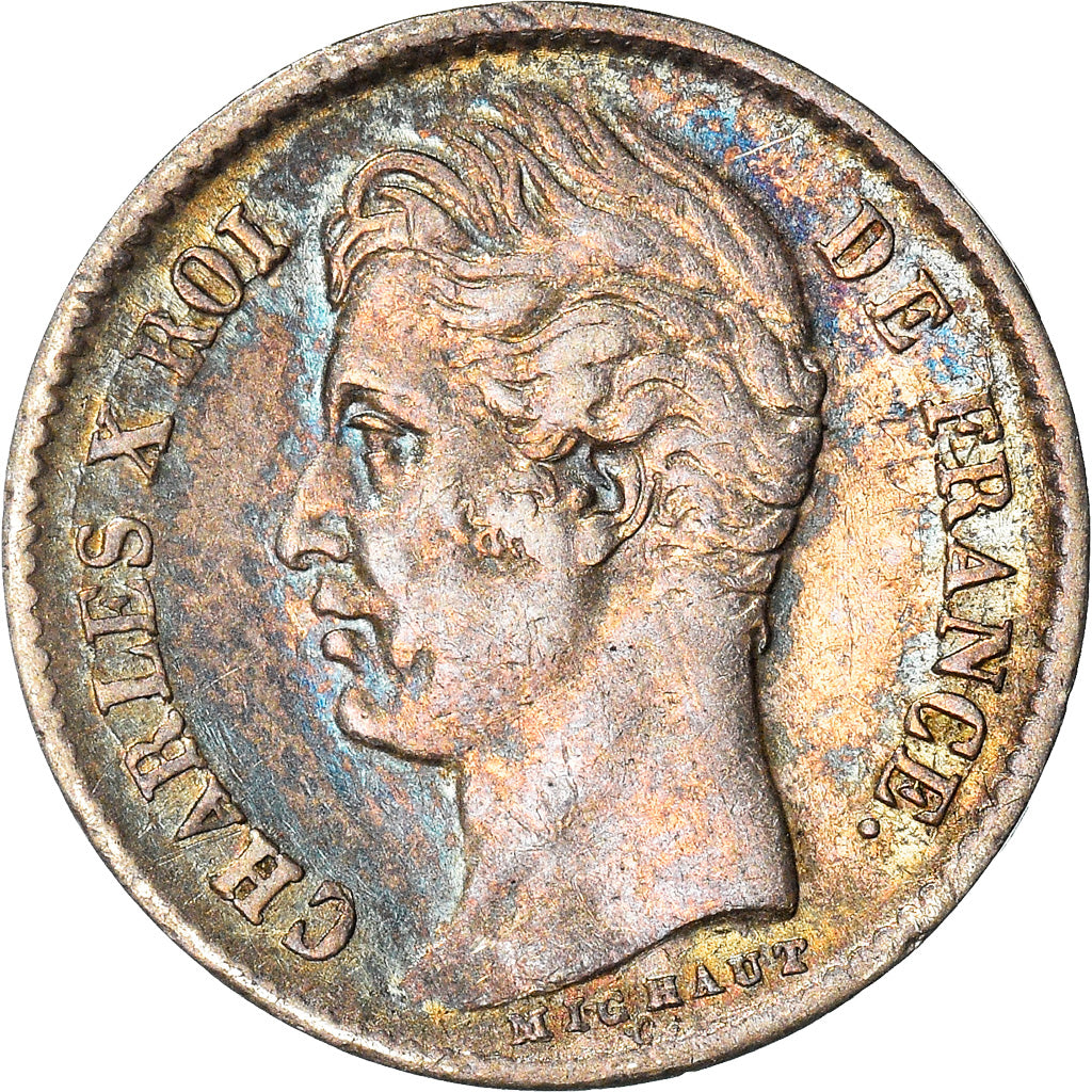 Moneta, Francja, Charles X, 1/4 Franc, 1830, Lille, AU(50-53), Srebro