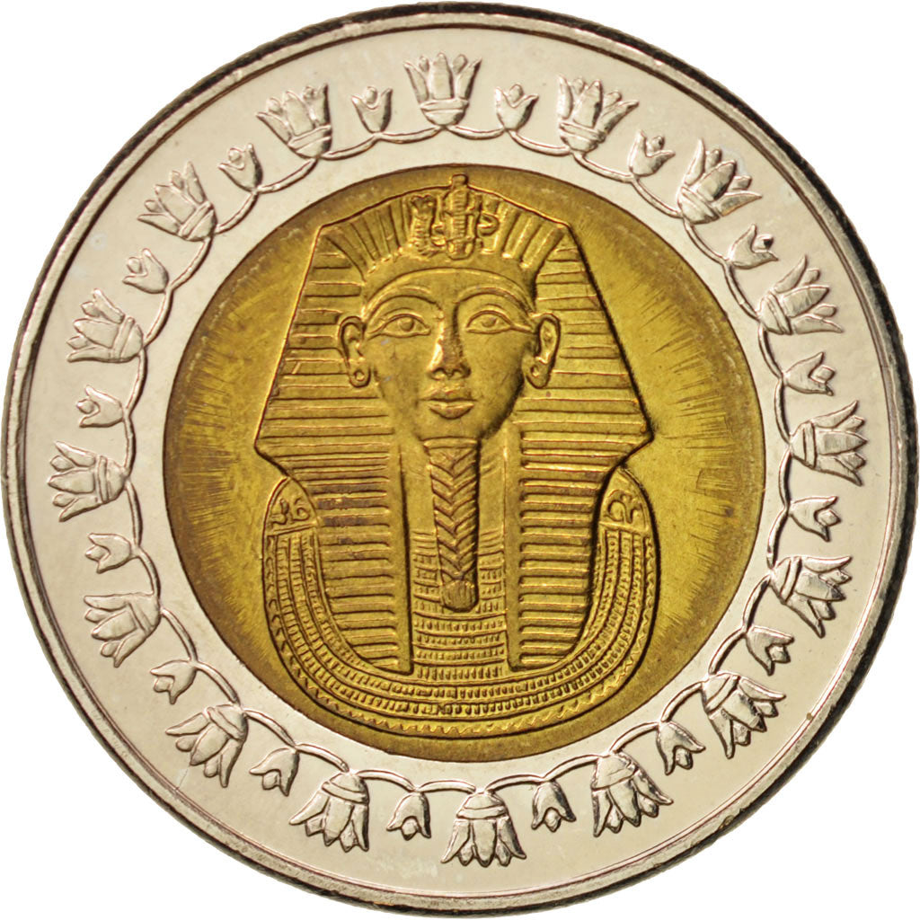 Egypt, Pound, 2007, Cairo, AU(55-58), Bi-Metallic, KM:940a