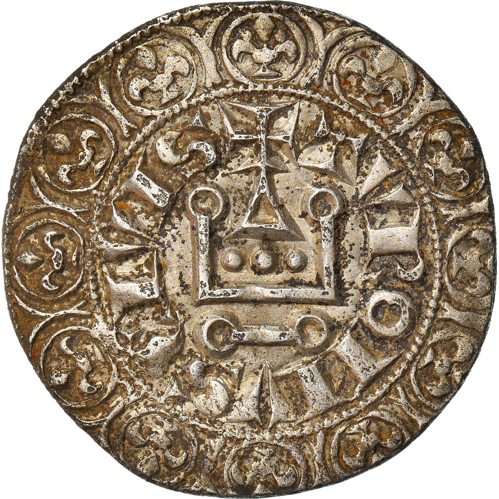 Coin, France, Philip IV, Gros Tournois, AU(50-53), Silver, Duplessy:213