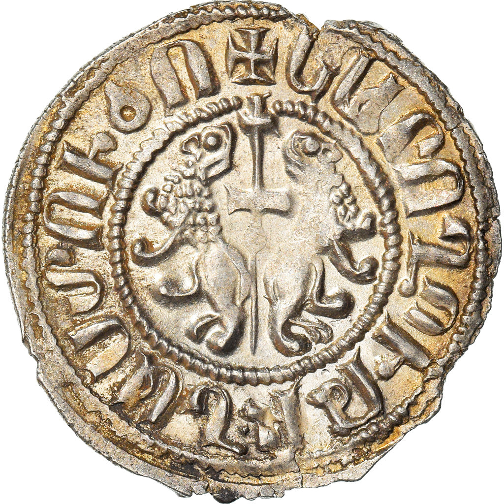 Coin, Armenia, Levon I, Tram, 1198-1219, AU(55-58), Silver
