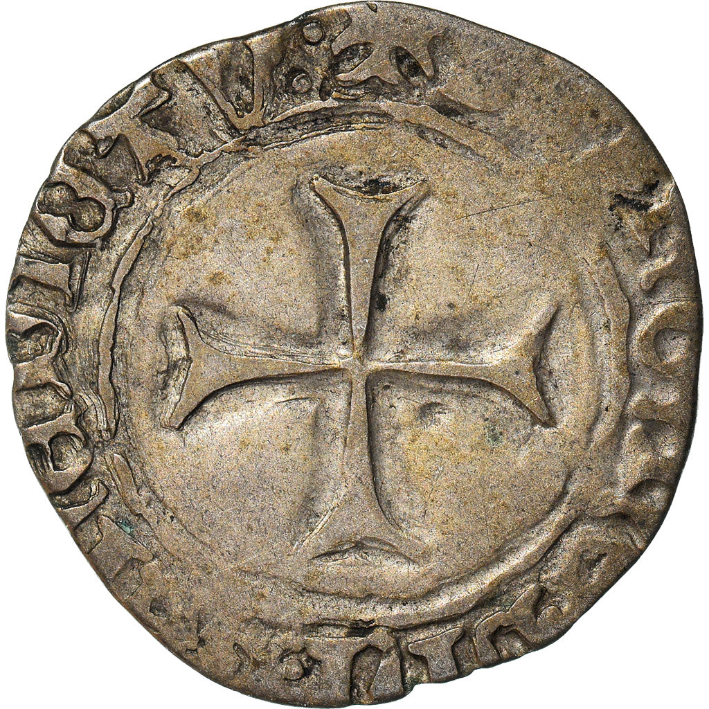 Monnaie, France, Bretagne, Jean V, Blanc à la targe, 1436 - 1442, Nantes, TB
