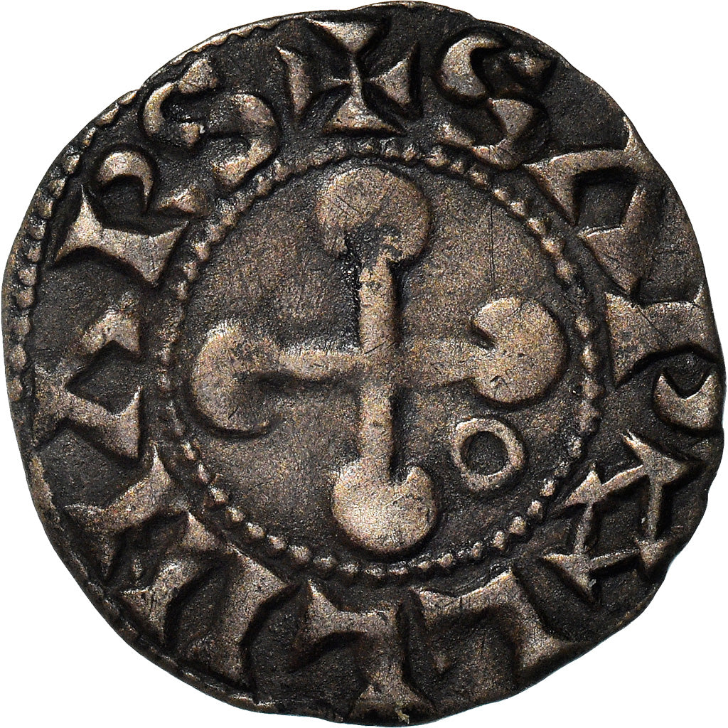 Coin, France, Dauphiné, Denarius, Valence, AU(50-53), Silver, Boudeau:1021