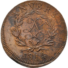 Monnaie, FRENCH STATES, ANTWERP, Louis XVIII, 10 Centimes, 1814, Anvers, TTB