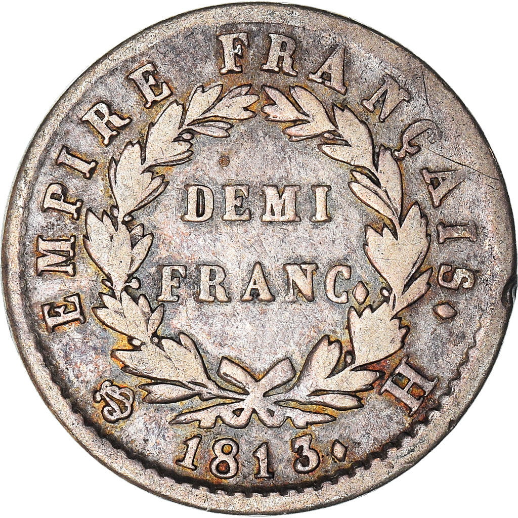 Coin, France, Napoléon I, 1/2 Franc, 1813, La Rochelle, VF(30-35), Silver