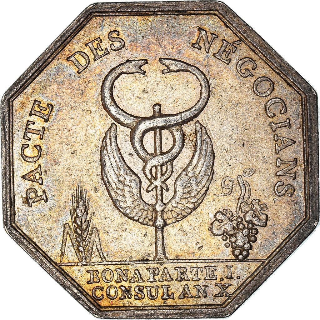 France, Token, Banques, Comptoir Commercial, 1802, AU(50-53), Silver