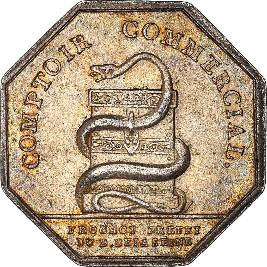 France, Token, Banques, Comptoir Commercial, 1802, AU(50-53), Silver