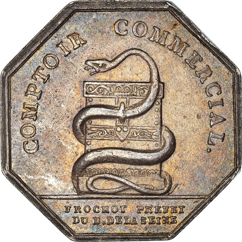 França, Token, Banques, Comptoir Commercial, 1802, AU(50-53), Prata