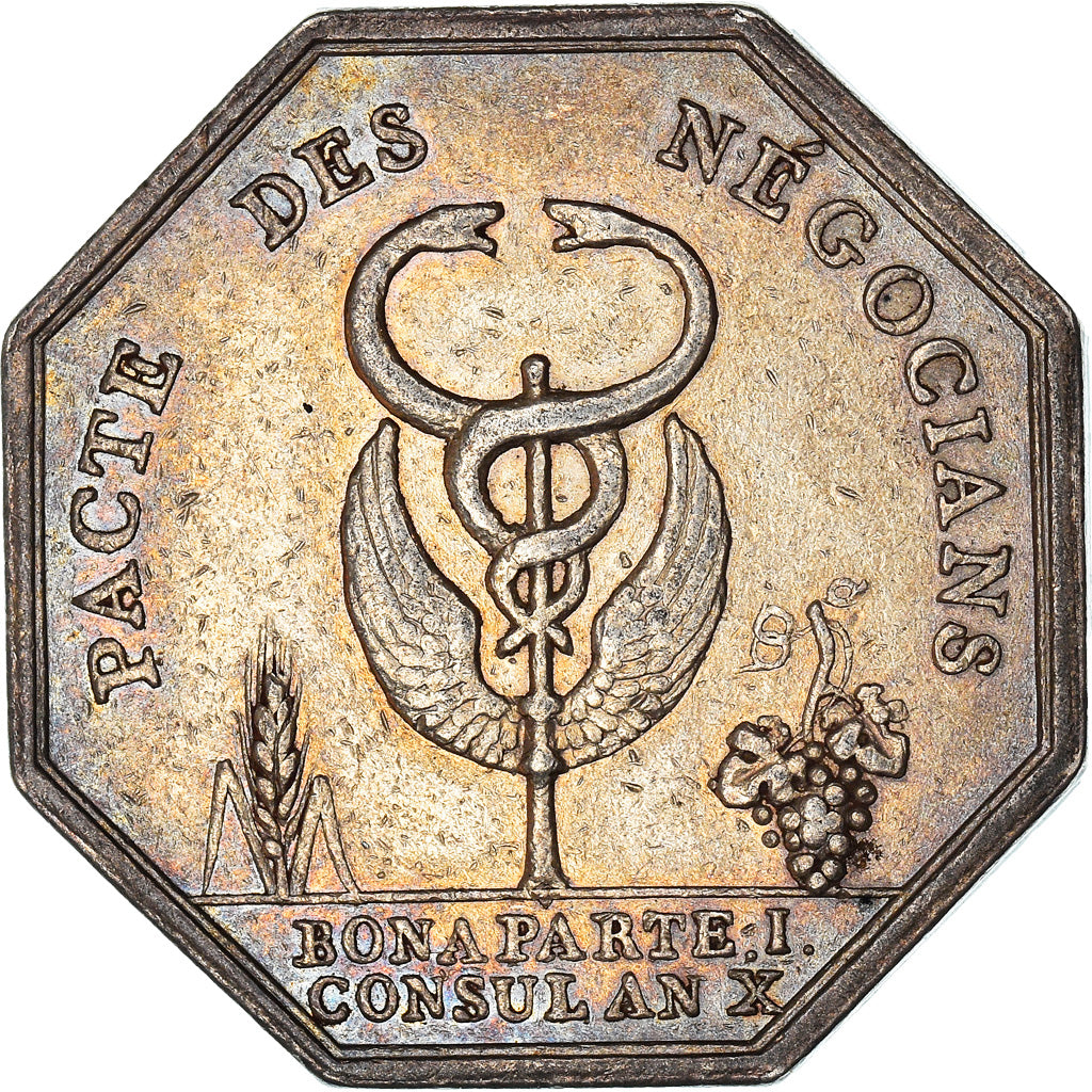 Francia, Token, Banques, Comptoir Commercial, 1802, BB+, Argento