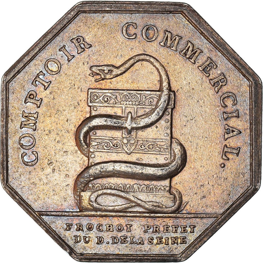 Francia, Token, Banques, Comptoir Commercial, 1802, BB+, Argento