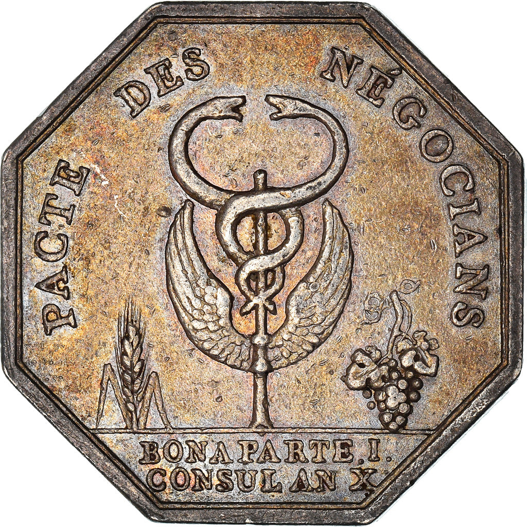 France, Token, Banques, Comptoir Commercial, 1802, AU(50-53), Silver