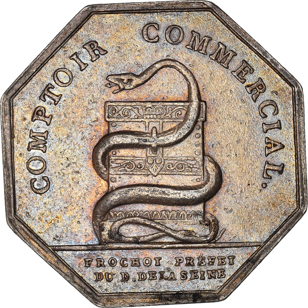 France, Token, Banques, Comptoir Commercial, 1802, AU(50-53), Silver