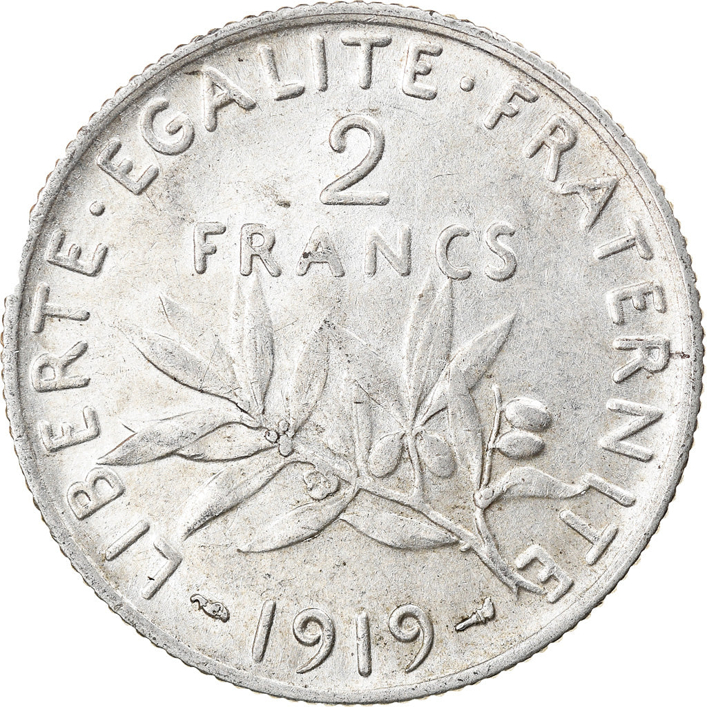 Monnaie, France, Semeuse, 2 Francs, 1919, Paris, TTB, Argent, Gadoury:532