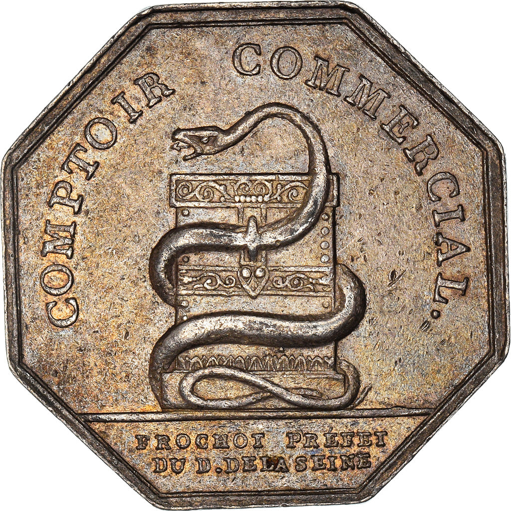 France, Token, Banques, Comptoir Commercial, 1802, AU(50-53), Silver