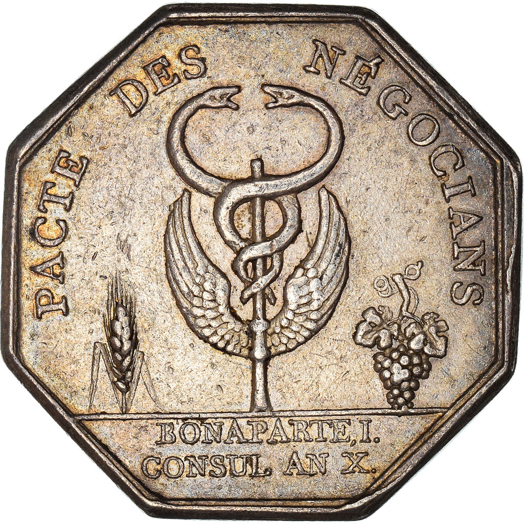 France, Token, Banques, Comptoir Commercial, 1802, AU(50-53), Silver