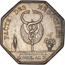 France, Token, Banques, Comptoir Commercial, 1802, AU(50-53), Silver