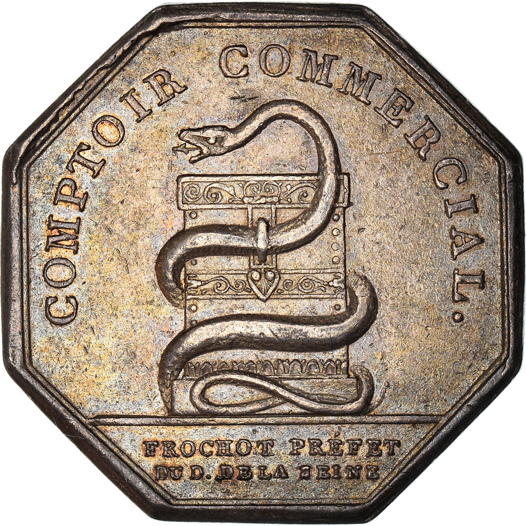 France, Token, Banques, Comptoir Commercial, 1802, AU(50-53), Silver