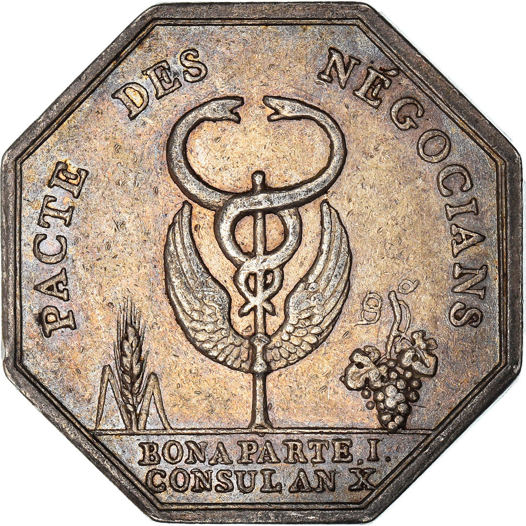 France, Token, Banques, Comptoir Commercial, 1802, AU(50-53), Silver