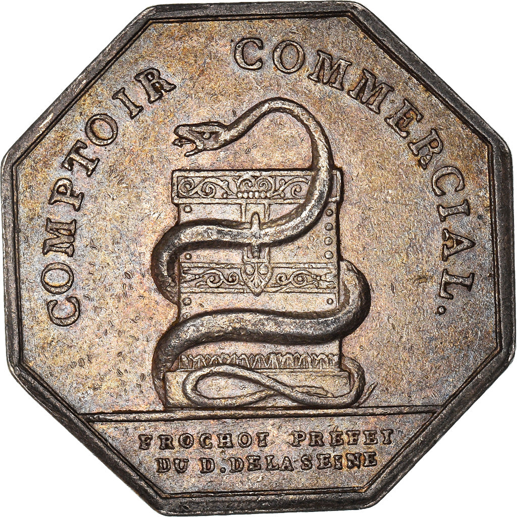France, Token, Banques, Comptoir Commercial, 1802, AU(50-53), Silver