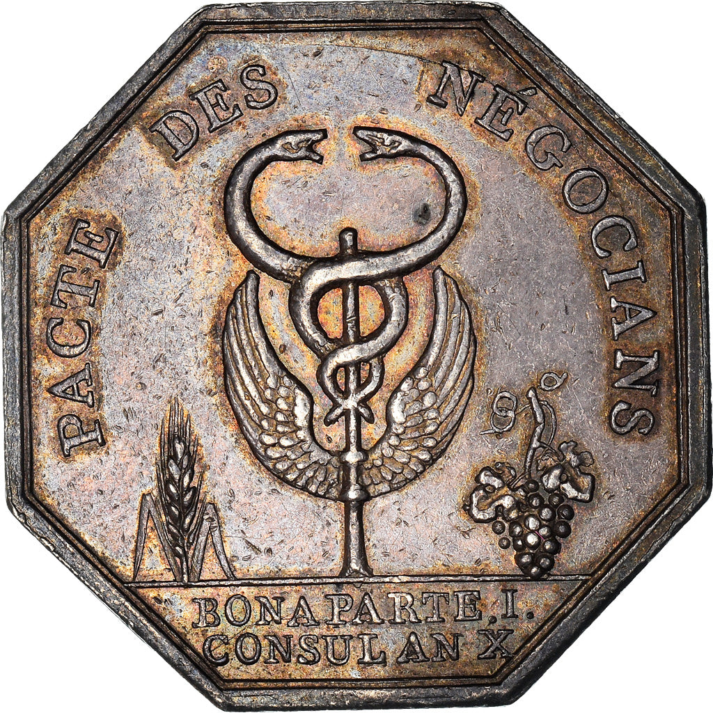 France, Token, Banques, Comptoir Commercial, 1802, AU(55-58), Silver