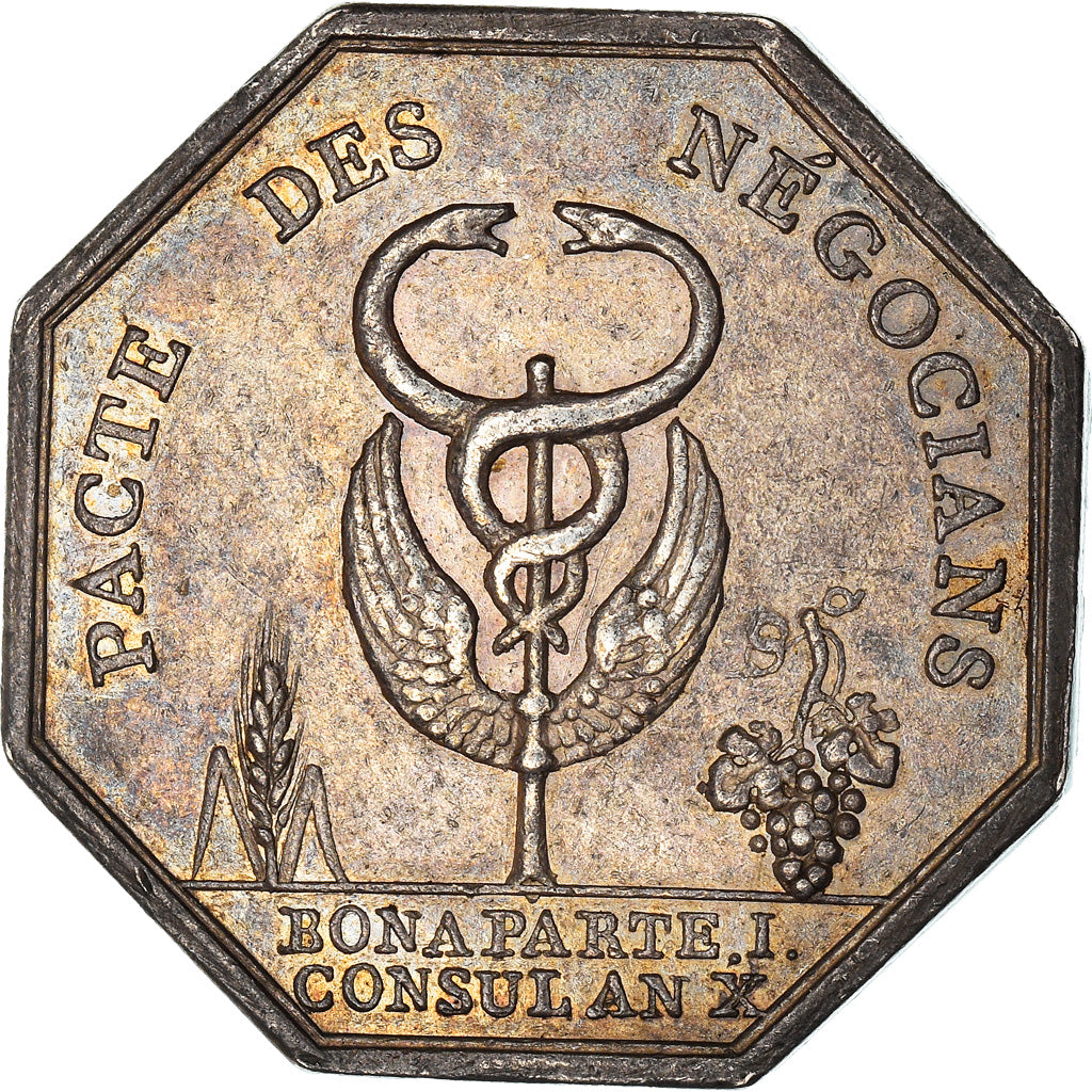 France, Token, Banques, Comptoir Commercial, 1802, AU(50-53), Silver