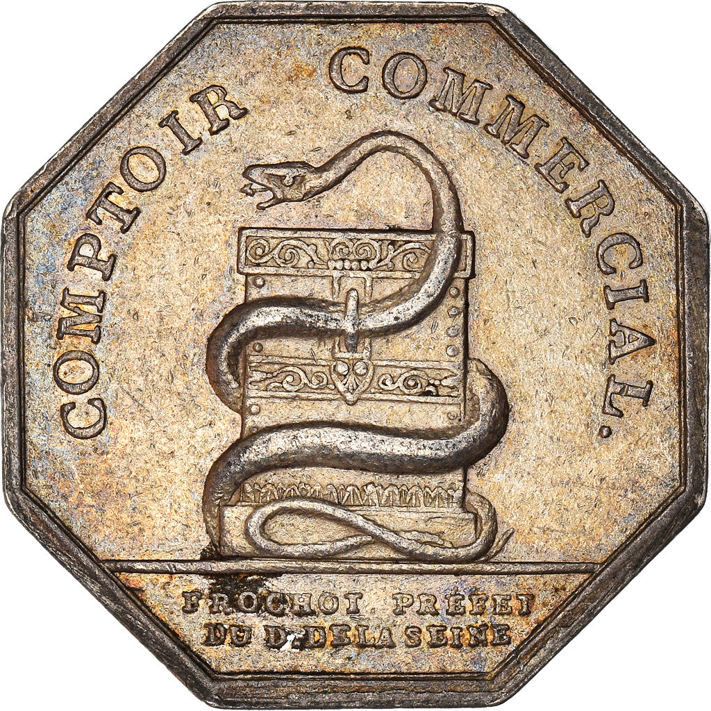 France, Token, Banques, Comptoir Commercial, 1802, AU(50-53), Silver