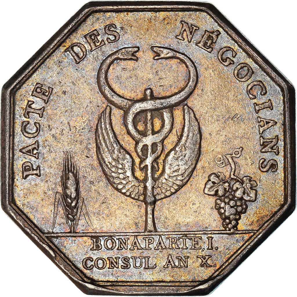 France, Token, Banques, Comptoir Commercial, 1802, EF(40-45), Silver