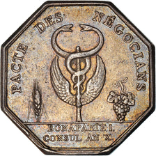 France, Token, Banques, Comptoir Commercial, 1802, EF(40-45), Silver