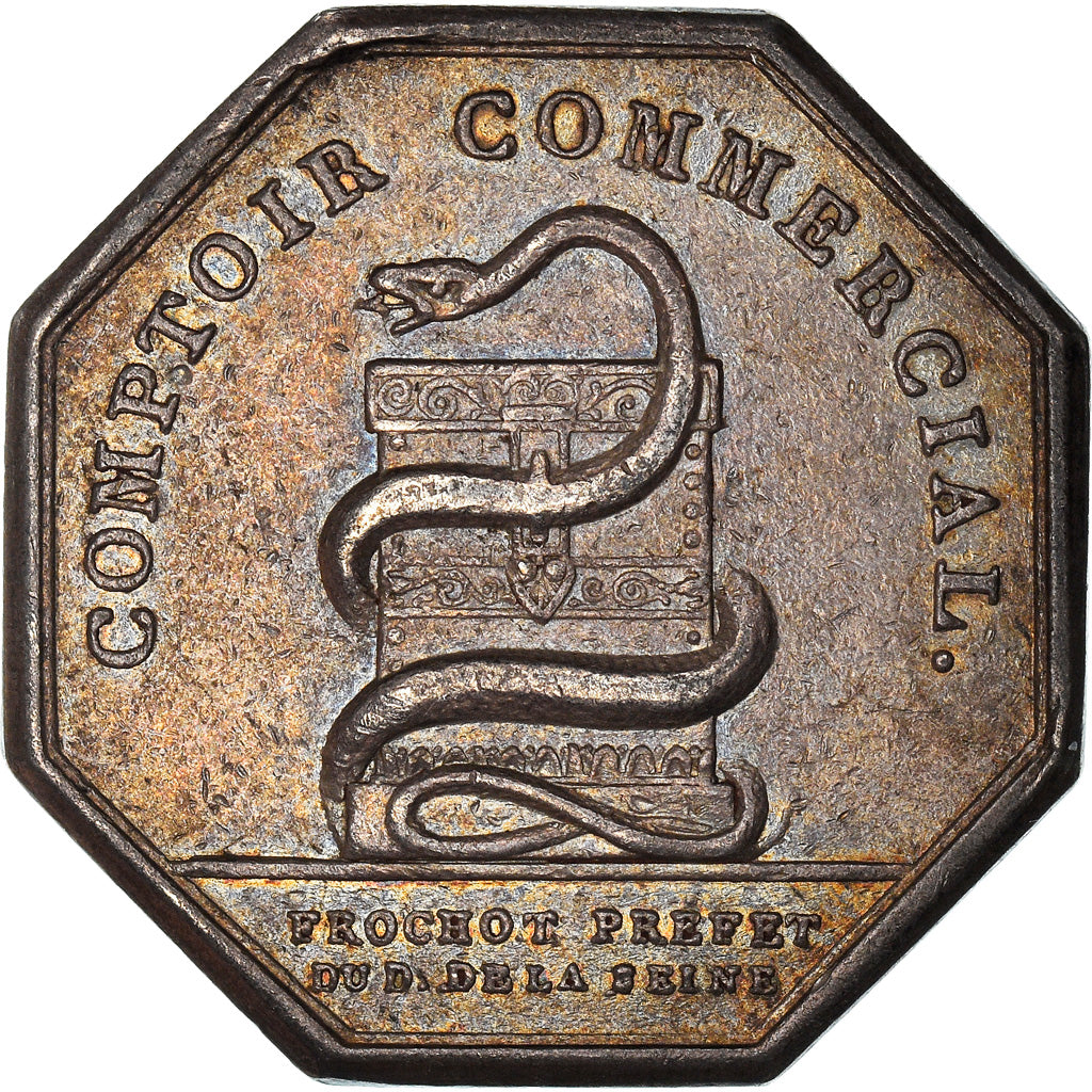 France, Token, Banques, Comptoir Commercial, 1802, EF(40-45), Silver