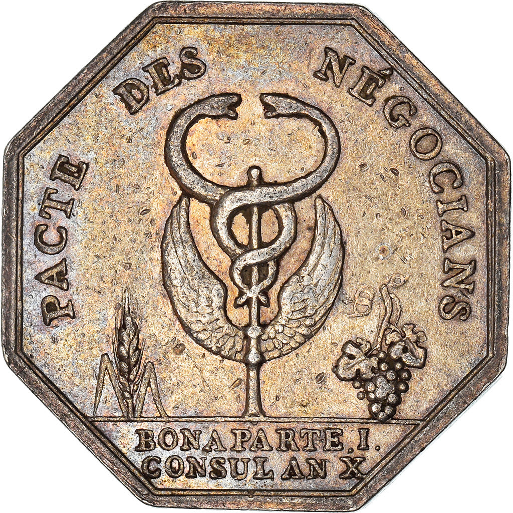 France, Token, Banques, Comptoir Commercial, 1802, EF(40-45), Silver