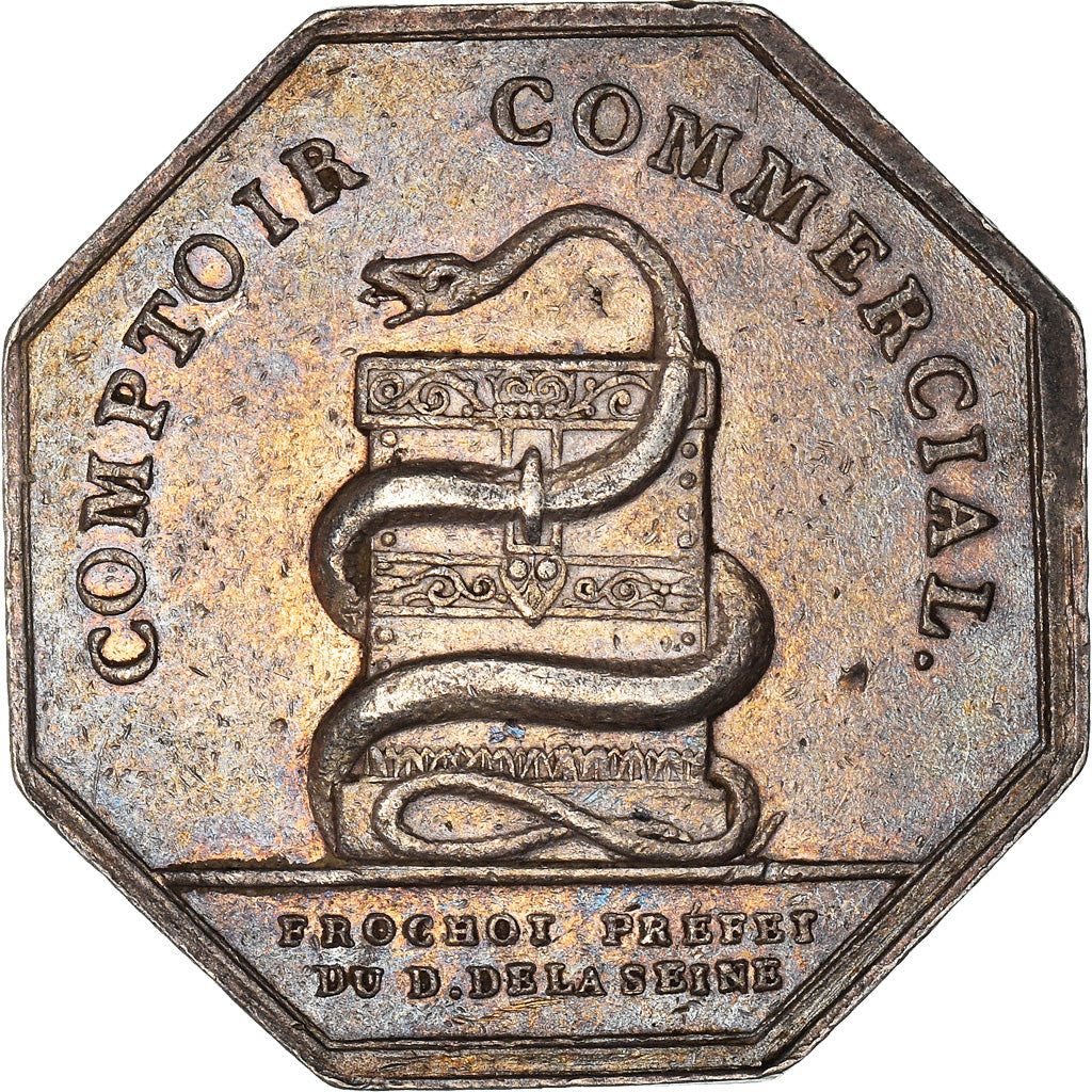 France, Token, Banques, Comptoir Commercial, 1802, EF(40-45), Silver