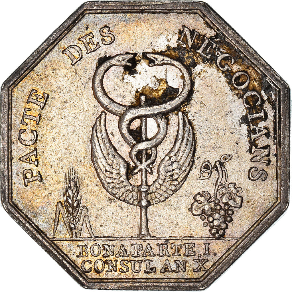 France, Token, Banques, Comptoir Commercial, 1802, EF(40-45), Silver