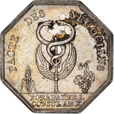 France, Token, Banques, Comptoir Commercial, 1802, EF(40-45), Silver