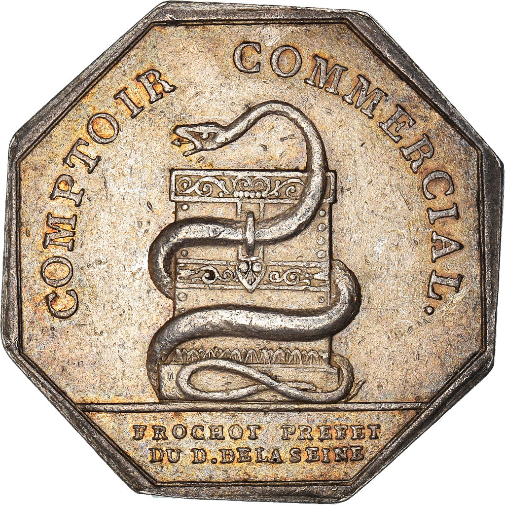France, Token, Banques, Comptoir Commercial, 1802, EF(40-45), Silver