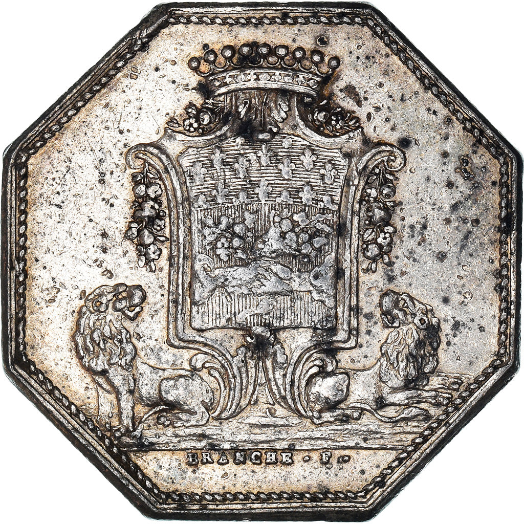 France, Token, Banques, Caisse d'Escompte, 1776, Branche, EF(40-45), Silver